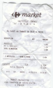 ticket d ecaisse Guillaume